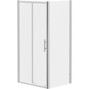 Wholesale Domestic - Series 8 Plus Chrome 1000mm x 900mm Sliding Door Shower Enclosure