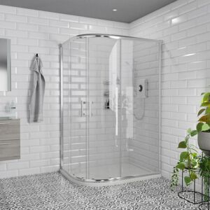 Wholesale Domestic - Series 8 Chrome 1200mm x 900mm 2 Door Offset Quadrant Shower Enclosure