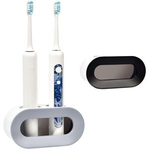 Linghhang - Set of 2 Electric Toothbrush Holders (Black + Gray), Drainable Wall-Mounted Electric Toothbrush Holder, Electric Toothbrush Storage,