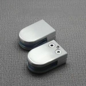 DEWDAT Set of 2 screen separation clips, fixed glass clips, desk separation support for glass from 8 to 12 mm.