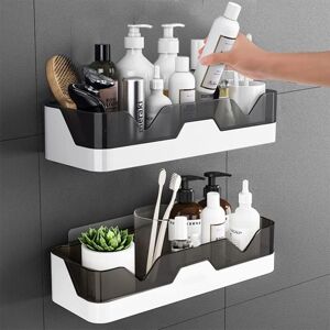 Linghhang - Set of 2 Shower Caddy, Shower Basket Bathroom Shelf No Drilling, Bathroom Shelves, for Bathroom/Kitchen