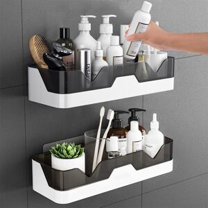Csparkv - Set of 2 Shower Caddy, Shower Basket Bathroom Shelf Without Drilling, Bathroom Shelves, for Bathroom/Kitchen