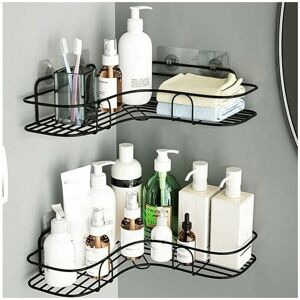 Dewdat - Set of 2 Shower Corner Shelf, No Drilling Shower Shelf, Wall Mounted Corner Shower Caddy, Bathroom Shelf, for Bathroom/Kitchen