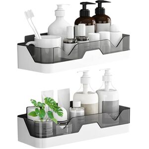 ZVD - Set of 2 Shower Shelf, Wall Mounted Shower Organizer Storage Baskets for Bathroom/Kitchen