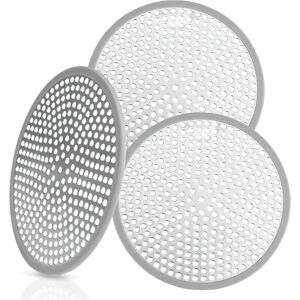 Linghhang - Set of 3 (Grey) Stainless Steel Drain Strainers for Bathtub, Kitchen, Bathroom, Shower
