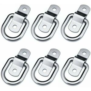 Cyslmuk - Set of 6 Heavy Duty Tie Down Rings for Mounting, Fastening, Strap, Cleat, Hook, Hitch, Trailer Anchor