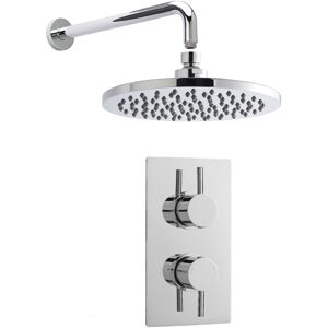 Balterley - Shower Bundle Concealed Round Twin Valve, Arm & Head Kit - Chrome