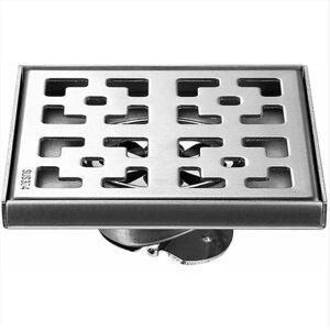 YMYNY Shower Drain Stainless Steel Square Shower Drain with Large Caliber Anti-Clog Drain 15X15cm mumu