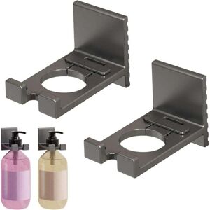ZVD Shower Gel Holder, Wall Mount No Drilling for Hand Pump, Adjustable Shampoo Dispenser Holder, Universal Hanging Shower Soap Holder, Fits Most Bottles