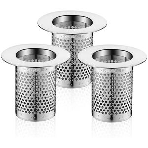 Linghhang - Shower Hair Filter, 3 Pieces Stainless Steel Bathroom Sink Filter, 5.5 × 5cm Sink Stopper Filter for Balcony