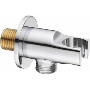 ZVD Shower Head Elbow Bracket Chrome, Shower Head Bracket, Wall Mount Elbow for Hand Shower or Shower Head - For Bathroom