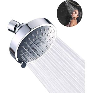 Csparkv - Shower Head, Fixed Shower Head, Anti-Limescale Shower Head, High Pressure Shower Head, Adjustable Water Saving Rain Shower Head 5 Settings,