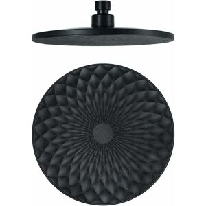 Linghhang - Shower Head, Round 8 Inch Fixed Shower Head abs Rain Shower Head Water Saving High Pressure Rain Shower Head, G1/2 Connection,Black