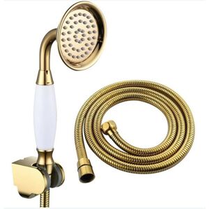 ZVD - Shower Head Shower Kit Brass Shower with Flexible Hose 1.5M Shower Head with Holder Shower Set Gold