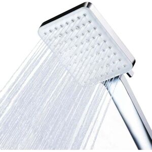 ZVD - Shower Head, Square High Pressure Shower Head, Universal Adjustable Replacement, Powerful Shower Head, 6 Modes, Chrome