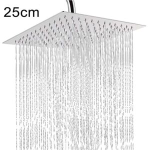 Linghhang - Shower head square shower head 25x25cm adjustable rain shower head high pressure ultra-thin