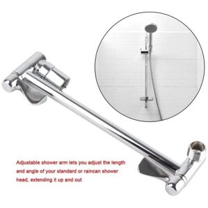 YMYNY Shower head with full copper fitting, adjustable angled shower arm bracket with toothed extension rod mumu