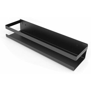 Dewdat - Shower Holder, No Drilling Bathroom Holder, Shower, Stainless Steel Shower Soap Dish, Matte Black Kitchen Storage Basket - 30cm