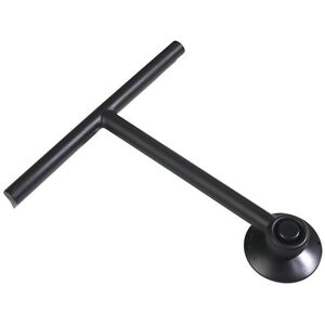 Cyslmuk - Shower Scraper with Suction Cup Holder - Black - Bathroom Window Squeegee - Silicone Window Hook Including Shower Accessories, Household