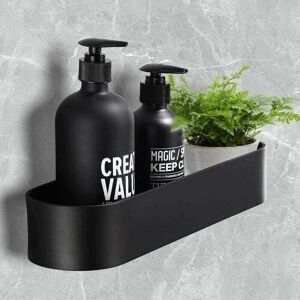 IKODM Shower Shelf - No Drilling - Shower Basket - Aluminum - Matte Finish - For Bathroom Kitchen - Black
