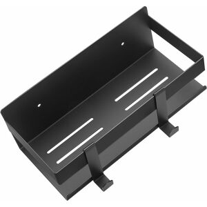 MUMU Shower Shelf, Stainless Steel Bathroom Shelf Shower Basket with 2 Removable Hooks (Black)