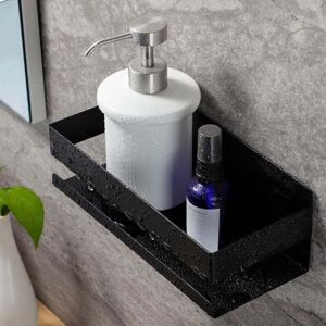 ZVD - Shower shelf without drilling, self-adhesive bathroom shelf made of SUS304 stainless steel (black)