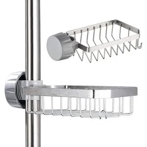 LINGHHANG Shower Soap Dish - Shower Shampoo Holder, No Drilling Required, Fits 25-40mm Rods