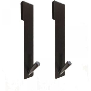 Cyslmuk - Shower Screen Hooks, 2 Pack Shower Hooks, Glass Shower Screen, Black Shower Hooks Hanging, Glass Wall Hooks with Padded Protector