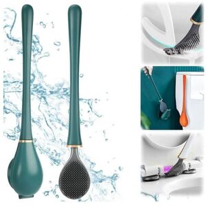 YMYNY Silicone Toilet Brush Holder, Wall Mounted Toilet Brush, Flexible Silicone Toilet Brush, Bathroom Toilet Brush with Quick Drying Holder for Wall