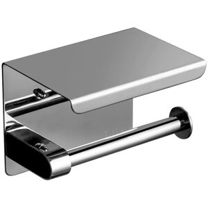 Silver Toilet Paper Holder, Wall Mounted Toilet Paper Holder with Mobile Phone Holder YMYNY