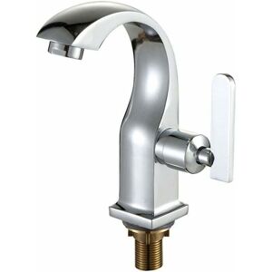 Linghhang - Single Handle Bathroom Sink Faucet Chrome Zinc Alloy Faucet Single Sink Faucet Cold Water Basin Faucet