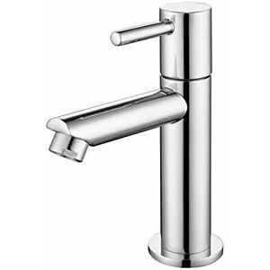 Dewdat - Single Handle Cold Water Only Basin Faucet, Durable Copper Rose Gold Surface Basin Mixer Tap, Hand Sink Faucet for Guest Toilet,270g