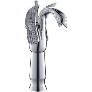 Gotrays - Sink Faucets Bathroom Faucet Sink Faucet Hotel Copper Mixer Taps Hot and Cold Faucets Long, silver