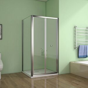 SKY - Bathroom 1000mm Bifold Shower Door Glass Shower Enclosure Reversible Folding Shower Door Panel H1850mm