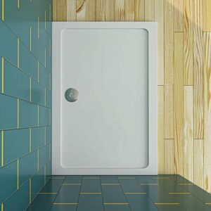 Bathroom 1400x700mm Slimline Rectangle Shower Enclosure Stone Tray Free Waste - SKY