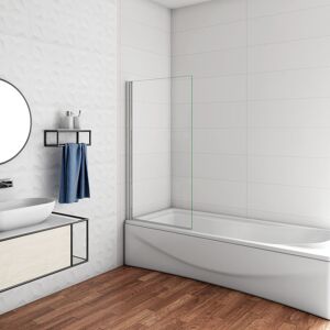 Sky Bathroom - 800x1400mm 180 degree Pivot Shower Bath Safety Glass Screen Door Panel