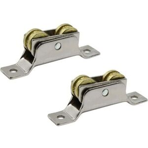 Gotrays - Sliding Door Wheels Two Wheels - Iron Casters, Fixed Gate Roller Groove Support Wheel U-Groove, Rolling For Sliding Door Track Glass Roller
