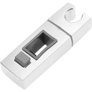 ZVD - Sliding Shower Head Holder for Rail-18 x 30mm-Rectangular, Square Replaceable Handheld Shower Holder, abs Chrome Shower Head Holder for Bathroom