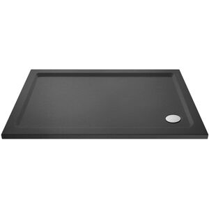 Nes Home - Slim 1100 x 800 mm Rectangular Polyurethane Resin Shower Tray Slate Grey