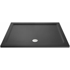 NES HOME Slim 1400 x 700 mm Rectangular Polyurethane Resin Shower Tray Slate Grey