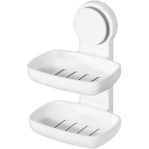 Linghhang - Double layer soap dish soap holder, heavy duty sponge holder suitable for shower, bathtub, bidet and kitchen sink, removable without