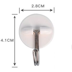 Sollbry - 20pcs Round Plastic Ceiling Hooks, Small Self Adhesive Hooks for Hanging Wall Hooks, White Self Adhesive Hooks, Seamless Self Adhesive