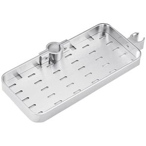 Sollbry - Adjustable Telescopic Shower Shelf Aluminum Alloy Bathroom Organizer Soap Holder No Drilling Mount for 19mm-25mm