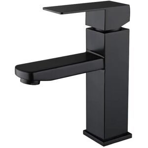 Sollbry - Black Sink Faucet, Black Bathroom Faucet with Cold and Hot Water Available, Super Quality Stainless Steel Sink Mixer Tap, Elegant Design