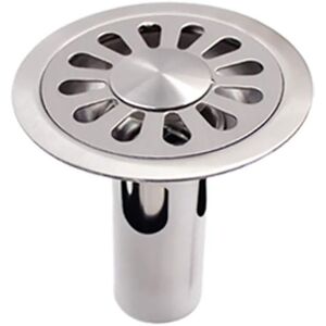 Sollbry - Brushed Stainless Steel Round Floor Drain for Bathroom Toilet Kitchen Laundry Garden - 100mm x 100mm