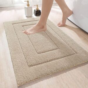 Non-Slip Bath Mat, Soft Microfiber Bath Mat, Water Absorbent, Machine Washable, Extra Thick Shower Mat for Bathroom, 50 x 80 cm - Sollbry