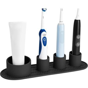 Sollbry - Non-Slip Toothbrush Holder, 4 Slots Toothbrush Holder, Toothbrush Storage, Electric Toothbrush Storage Can Store Toothpaste, Bathroom