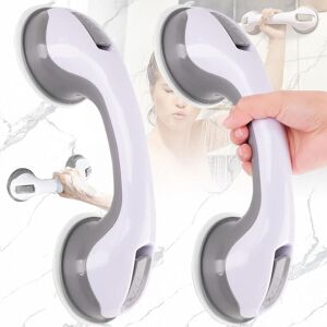 Sollbry - Pieces Suction Cup Shower Handle, Non-Slip Safety Bathroom Grab Bars, Removable Shower Safety Handle, for Bathroom, Shower, Children and