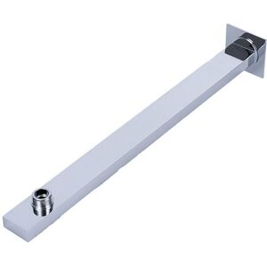 Sollbry - S304 Stainless Steel Chrome Wall Mounted Shower Arm 35cm Square Shower Head Wall Bracket