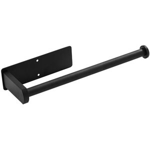 Sollbry - Self Adhesive Toilet Paper Towel Holder, Stainless Steel Rustproof Wall Mount, Matte Black Paper Towel Holder Under Cabinet for Bathroom